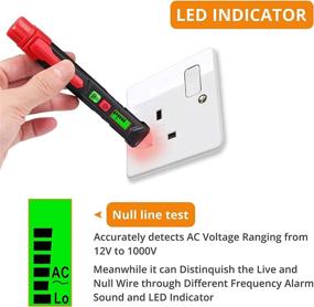 img 3 attached to 🔌 Neoteck Professional Non-Contact AC Voltage Tester Pen: Adjustable Sensitivity, LCD Display, Buzzer Alarm, LED Flashlight, Live/Null Judgement & 3 Phase Wire Detection