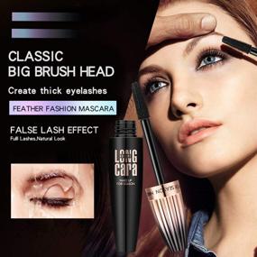 img 1 attached to 👀 Получите вау-эффект с помощью 4D Silk Fiber Waterproof Mascara - черная, объемная и удлинненная! В комплект входит набор для расчесывания ресниц - идеально подходит для удлинения, придания объема и долговременного макияжа.