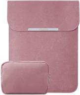 📚 towooz 13.3 inch laptop sleeve case - stylish pink faux suede, compatible with macbook air/pro/ipad/surface pro - innovative materials & accessory bag included logo