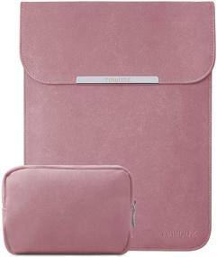 img 4 attached to 📚 TOWOOZ 13.3 Inch Laptop Sleeve Case - Stylish Pink Faux Suede, Compatible with MacBook Air/Pro/iPad/Surface Pro - Innovative Materials & Accessory Bag Included