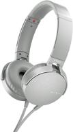 🎧 sony xb550ap extra bass on-ear headset/headphones with mic for phone call - white (mdrxb550ap/w) logo