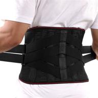 👨 herelax men's lower back brace - relieve waist & back pain, support for lifting, sciatica, scoliosis - durable & breathable lumbar belt (m)" логотип