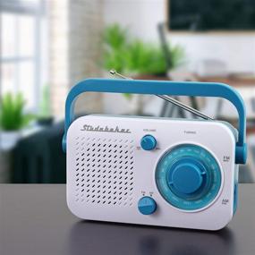 img 3 attached to Studebaker SB2001: Portable AM/FM Radio (White) - Compact and Reliable for On-the-Go Music and News