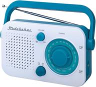 studebaker sb2001: portable am/fm radio (white) - compact and reliable for on-the-go music and news logo