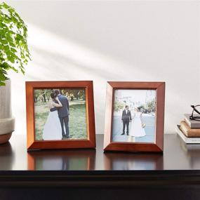 img 1 attached to 🖼️ Enhance Your Memories with the Lawrence Frames Estero Collection, Chestnut Wood 4 by 5 Picture Frame