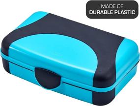 img 3 attached to 🖊 Durable Plastic Pencil Box - It's Academic Hard Pencil Case for Kids, Blue & Black, Kid-Friendly Design