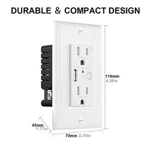 img 3 attached to 🔌 Advanced Outlet Charger Receptacle with Resistant Control: hassle-free power delivery