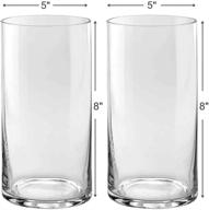 glass cylinder vases inch round logo