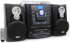 img 4 attached to 🎵 Jensen JMC1250 Bluetooth Turntable with 3-Speed Stereo, CD Changer, and Dual Cassette Deck (JMC-1250)