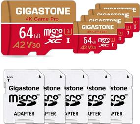 img 4 attached to 🔒 5-Year Free Data Recovery - Gigastone 64GB 5-Pack Micro SD Card for Nintendo-Switch, GoPro, Security Camera, DJI - 4K Game Pro, MicroSDXC Memory Card - UHD Video, R/W up to 95/35MB/s - UHS-I U3 A1 V30 C10