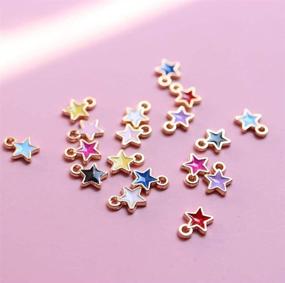 img 1 attached to 🌟 Cafurty 60pc Assorted Enamel Alloy Mini Star Charms | Jewelry Accessories for DIY Necklaces & Bracelets