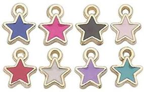 img 2 attached to 🌟 Cafurty 60pc Assorted Enamel Alloy Mini Star Charms | Jewelry Accessories for DIY Necklaces & Bracelets