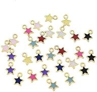 🌟 cafurty 60pc assorted enamel alloy mini star charms | jewelry accessories for diy necklaces & bracelets logo