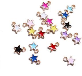 img 3 attached to 🌟 Cafurty 60pc Assorted Enamel Alloy Mini Star Charms | Jewelry Accessories for DIY Necklaces & Bracelets