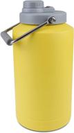 tahoe trails 128oz vacuum insulated water bottle | 1 gallon stainless steel double walled water jug | 18/8 food-grade stainless steel insulated water bottle for hot and cold drinks | yellow логотип