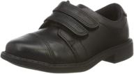 clarks derby lace up black leather boys' shoes in oxfords logo