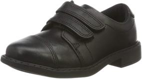 img 4 attached to CLARKS Derby Lace Up Black Leather Boys' Shoes in Oxfords