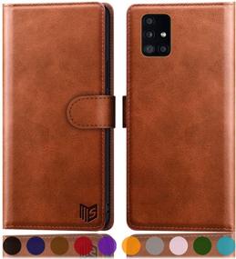img 4 attached to 👛 Premium SUANPOT Leather Wallet Case for Samsung Galaxy A51 4G (Not Fit A51 5G) with RFID Blocking & Flip Folio Design - Shockproof, Stylish & Convenient Wallet Pocket for Men and Women