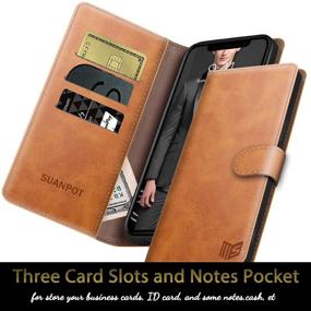 img 1 attached to 👛 Premium SUANPOT Leather Wallet Case for Samsung Galaxy A51 4G (Not Fit A51 5G) with RFID Blocking & Flip Folio Design - Shockproof, Stylish & Convenient Wallet Pocket for Men and Women