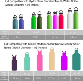 img 2 attached to Enhance Your Hydro Flask Experience with the Straw Lid: Replacement Sports Cap Accessory with Fixed Handle and Straws for Hydroflask Standard Mouth Water Bottle