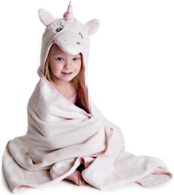 img 4 attached to Premium Unicorn Hooded Towel for Kids - Extra Large, Ultra Soft 100% Cotton Bath Towel with Hood for Girls, by Little Tinkers World