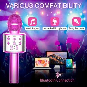 img 1 attached to 🎤 TRONICMASTER 3-в-1 Беспроводной Bluetooth караоке микрофон для детей - Портативный ручной микрофонный динамик с системой замедления голоса для домашней вечеринки, дня рождения и Рождества