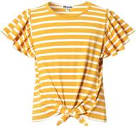 shirts t shirts ruffle sleeve yellow girls' clothing in tops, tees & blouses logo