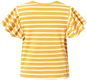 img 3 attached to Shirts T Shirts Ruffle Sleeve Yellow Girls' Clothing in Tops, Tees & Blouses