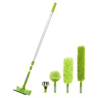 versatile extension pole kit with bulb changer, swivel squeegee, and microfiber duster by amazon basics logo