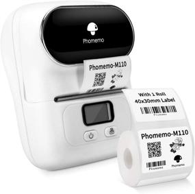 img 4 attached to 🏷️ Phomemo M110S Portable Mini Bluetooth Label Maker Machine - Thermal Barcode Label Maker for Business Labeling, Barcode, Office, Cable, Retail – Compatible with Android & iOS, White