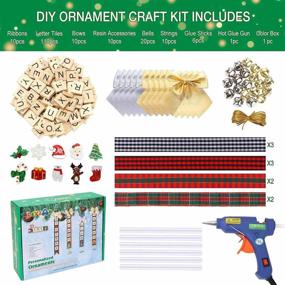 img 3 attached to 🎄 Personalized Christmas Ornaments Crafts Set for Kids and Adults - DIY Gift Tags, Ribbon, Scrabble Letter Tiles, Bells - Decorative Hanging Home Decor Craft Kits for Xmas Tree Decorations - Ideal for Girls and Boys