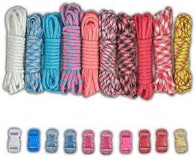 img 1 attached to 🎀 Premium Paracord Crafting Kits with Buckles - Pink, 550lb Type III Paracord Combo by Paracord Planet