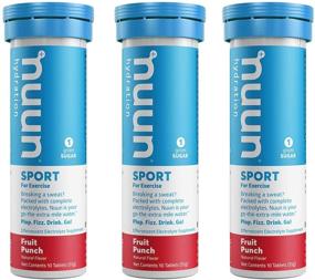 img 4 attached to 🍹 Stay Hydrated and Energized with Nuun Sports: Fruit Punch Electrolyte Enhanced Drink Tablets, 10 Count (Pack of 3)