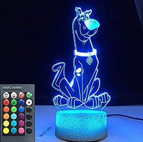 img 1 attached to Colorful Touch Sensor Baby Nightlight: Cute Cartoon Dog 3D Lamp with Remote Control & Bluetooth Connectivity - LED Night Light for Kids Bedroom Bedside Table (16 Colors)