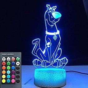 img 2 attached to Colorful Touch Sensor Baby Nightlight: Cute Cartoon Dog 3D Lamp with Remote Control & Bluetooth Connectivity - LED Night Light for Kids Bedroom Bedside Table (16 Colors)