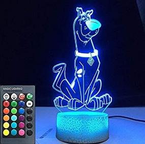 img 3 attached to Colorful Touch Sensor Baby Nightlight: Cute Cartoon Dog 3D Lamp with Remote Control & Bluetooth Connectivity - LED Night Light for Kids Bedroom Bedside Table (16 Colors)