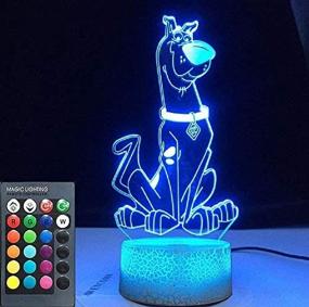 img 4 attached to Colorful Touch Sensor Baby Nightlight: Cute Cartoon Dog 3D Lamp with Remote Control & Bluetooth Connectivity - LED Night Light for Kids Bedroom Bedside Table (16 Colors)