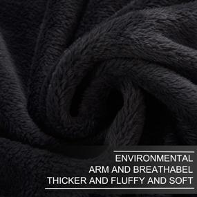 img 1 attached to 🛏️ 350GSM Lightweight Polar Fleece Blanket Queen Size - Extra Soft Brush Fabric, Super Warm Sofa Blanket for The Bed - Charcoal Grey Queen, 90" x 90