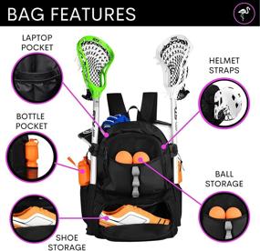 img 3 attached to ERANT Lacrosse Bag Backpack: The Ultimate Carry-All Solution for Lacrosse and Field Hockey Enthusiasts - Stick Holder, Durability, and Style Combined!