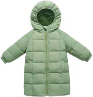 warm & stylish baby girls long down coats: lightweight outwear for winter with hooded jackets logo