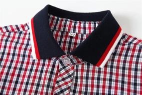 img 3 attached to 👶 Kimocat 2Pcs Baby Boys Long Sleeve Shirt + Plaid Bib Pants Overalls Clothing Set for Infants