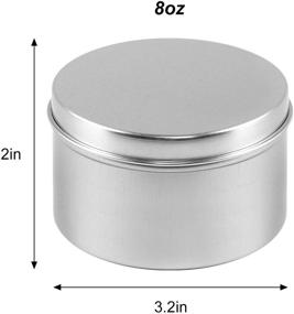 img 3 attached to 🕯️ 24-Pack Metal Candle Tins 8oz Round with Lids for Candle Making, Arts Crafts, and Storage by Moretoes