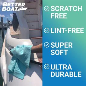 img 3 attached to 🚤 Marine-Grade Ultra Absorbent Synthetic Smooth Chamois Cloth Towel: Ideal for Boat and Car Drying, Cleaning, and Dry Supplies