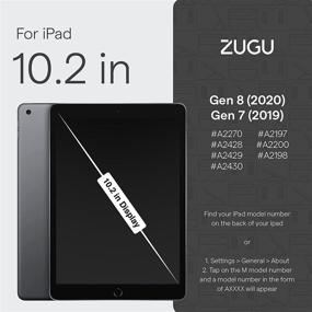 img 2 attached to 📱 ZUGU CASE for iPad 10.2 Inch 7th / 8th / 9th Gen - Protective, Thin, Magnetic Stand, Sleep/Wake Cover in Navy Blue (Model #s A2197 / A2198 / A2200 / ​A2270​ / ​A2428 / ​A2429 / A2430​)