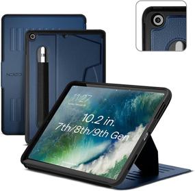 img 4 attached to 📱 ZUGU CASE for iPad 10.2 Inch 7th / 8th / 9th Gen - Protective, Thin, Magnetic Stand, Sleep/Wake Cover in Navy Blue (Model #s A2197 / A2198 / A2200 / ​A2270​ / ​A2428 / ​A2429 / A2430​)