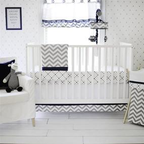 img 1 attached to My Baby Sam Out of The Blue 3pc Crib Set: A Perfect Blend of Style and Comfort for Your Little One