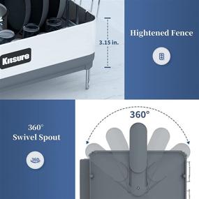 img 2 attached to 🍽️ Kitsure 2-Tier Dish Rack: Large Capacity, Rustproof & Durable with Easy Installation