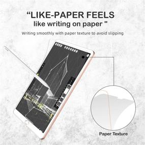 img 3 attached to 🎨 Premium Paper-like Screen Protector for iPad 10.2 inch - Compatible with iPad 7/8/9th Gen, 2019/2020/2021 Release - Perfect for Drawing, Writing, and Sketching - Anti-Glare Matte PET Film - Apple Pencil Compatible