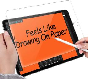 img 4 attached to 🎨 Premium Paper-like Screen Protector for iPad 10.2 inch - Compatible with iPad 7/8/9th Gen, 2019/2020/2021 Release - Perfect for Drawing, Writing, and Sketching - Anti-Glare Matte PET Film - Apple Pencil Compatible