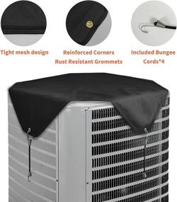 img 2 attached to ⛄ Qualward Air Conditioner Covers: Heavy Duty, Water-Resistant Outdoor AC Cover for Central Units (36 x 36 Inch, Black)